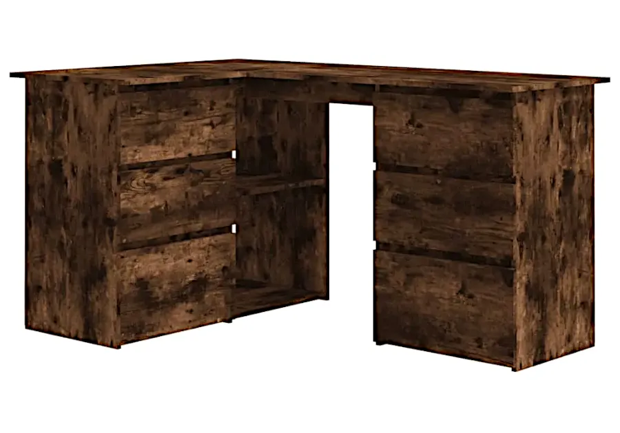 Elior Biurko narożne w kolorze przydymionego dębu C2-R80