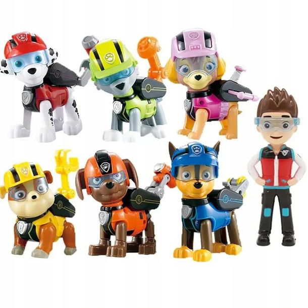 Ruchome figurki Psi patrol 7 szt zestaw