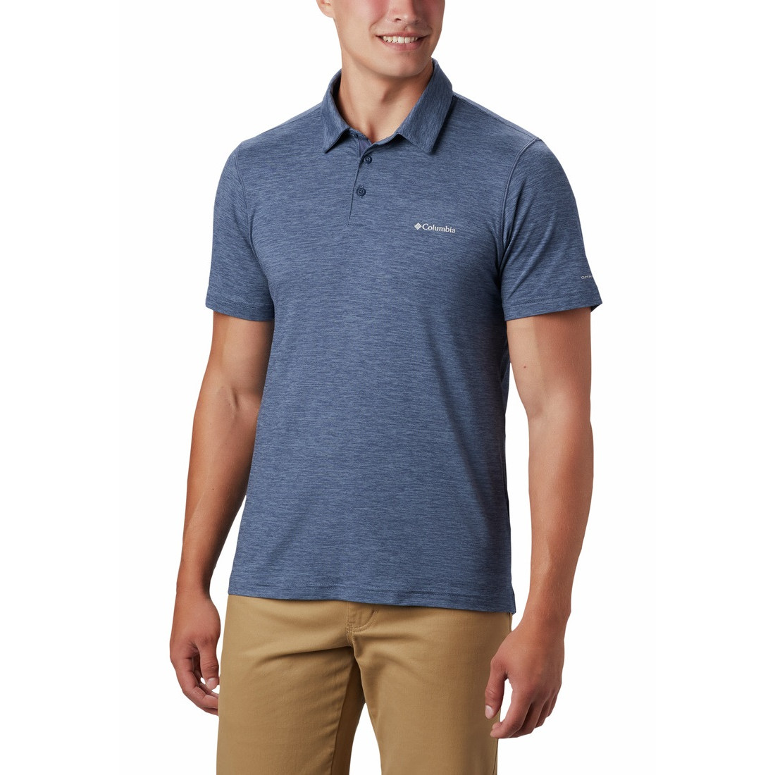Koszulka męska Columbia Tech Trail Polo Rozmiar: XL / Kolor: niebieski
