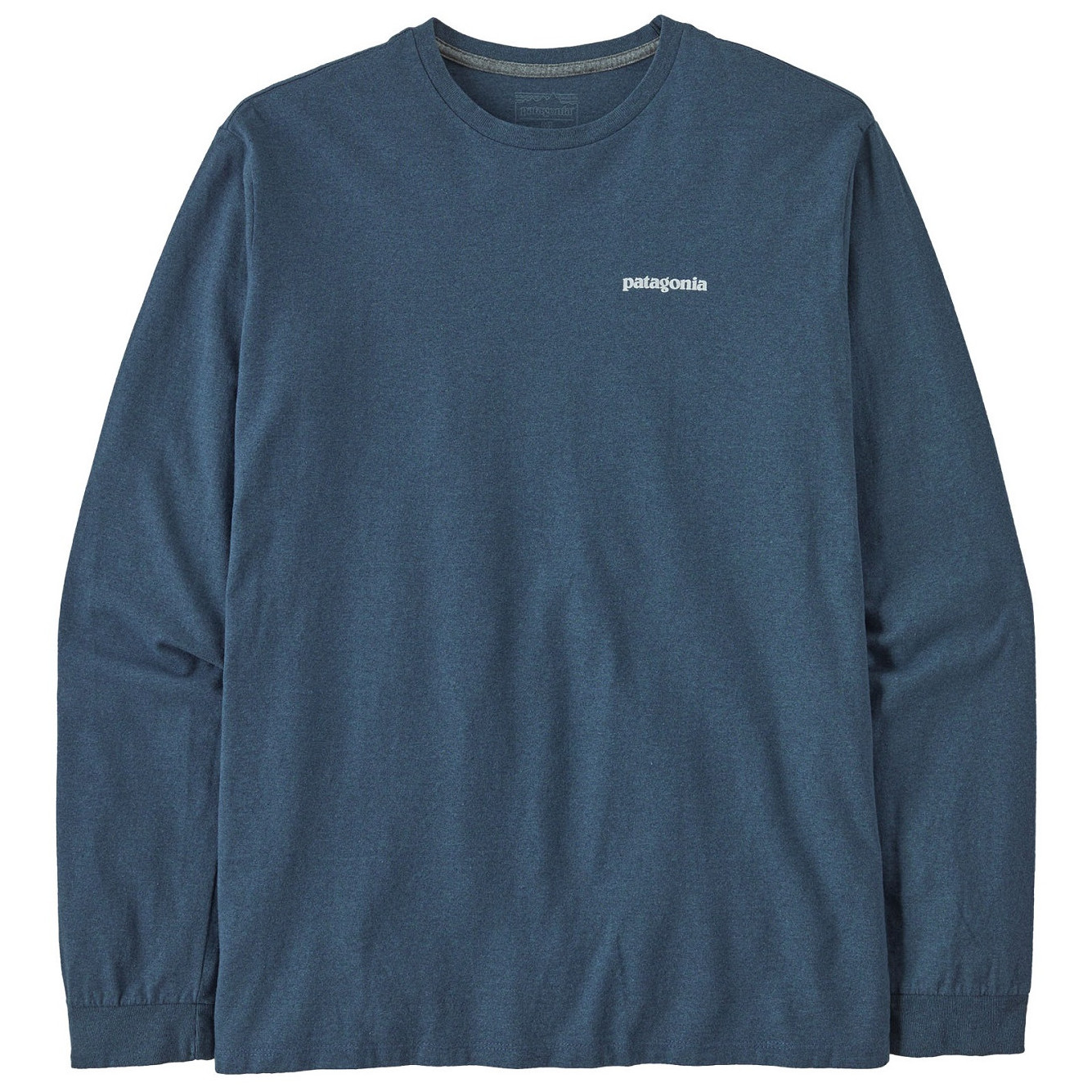 Koszulka męska Patagonia P-6 Logo Responsibili Tee LS Rozmiar: S / Kolor: niebieski