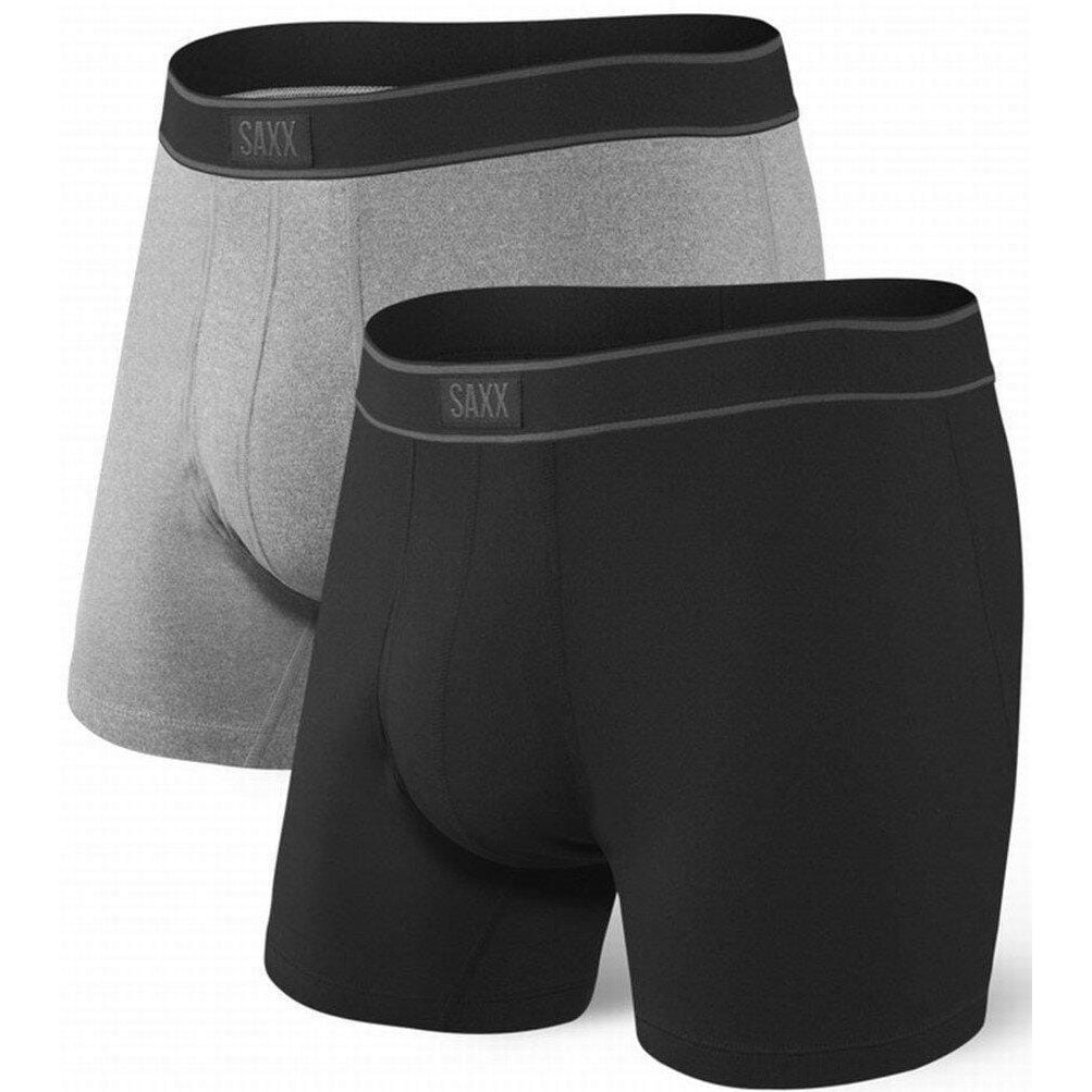 Bokserki Saxx Daytripper Boxer Brief Fly 2Pk Rozmiar: L / Kolor: czarny/szary