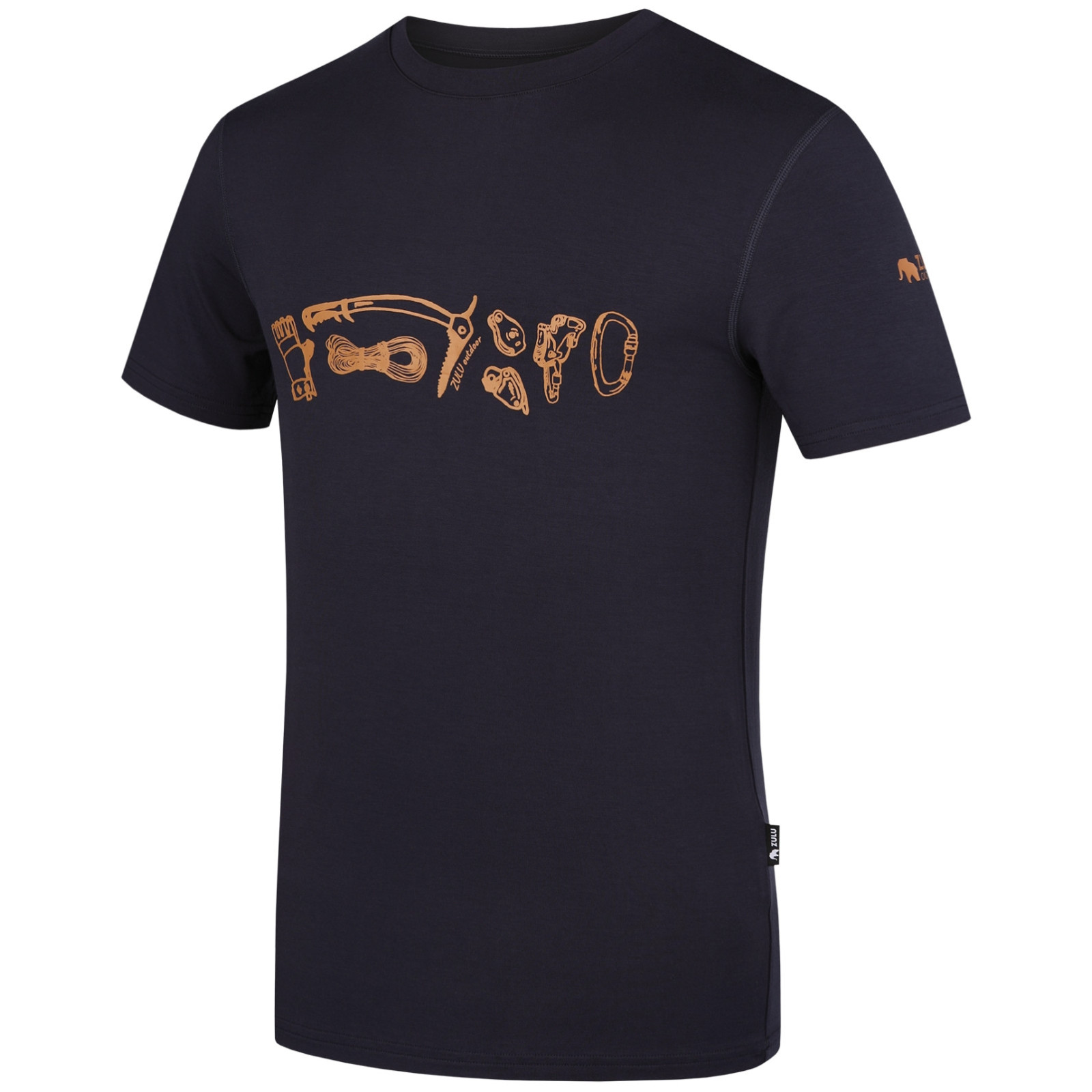 Koszulka męska Zulu Bambus Climber 210 short Rozmiar: M / Kolor: niebieski