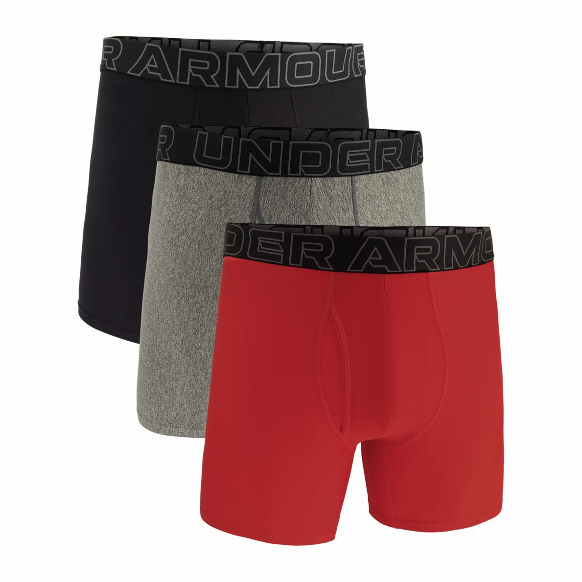 Męskie bokserki Under Armour Perf Tech 6in Rozmiar: S / Kolor: czerwony/czarny