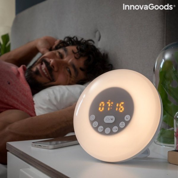 InnovaGoods Akumulatorowy budzik z głośnikiem Slockar InnovaGoods