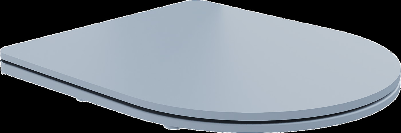 Mexen deska wolnoopadająca slim, duroplast, szary-niebieski mat - 39740069