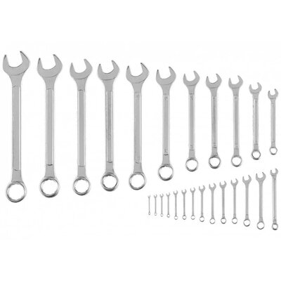 Top Tools Klucze płasko-oczkowe 6-32 mm 25 sztuk