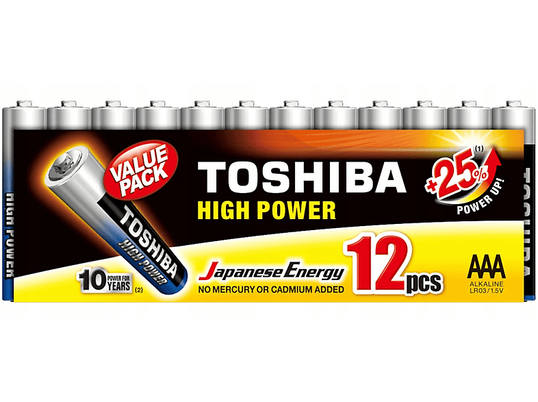 Baterie TOSHIBA High Power AAA 12 szt.