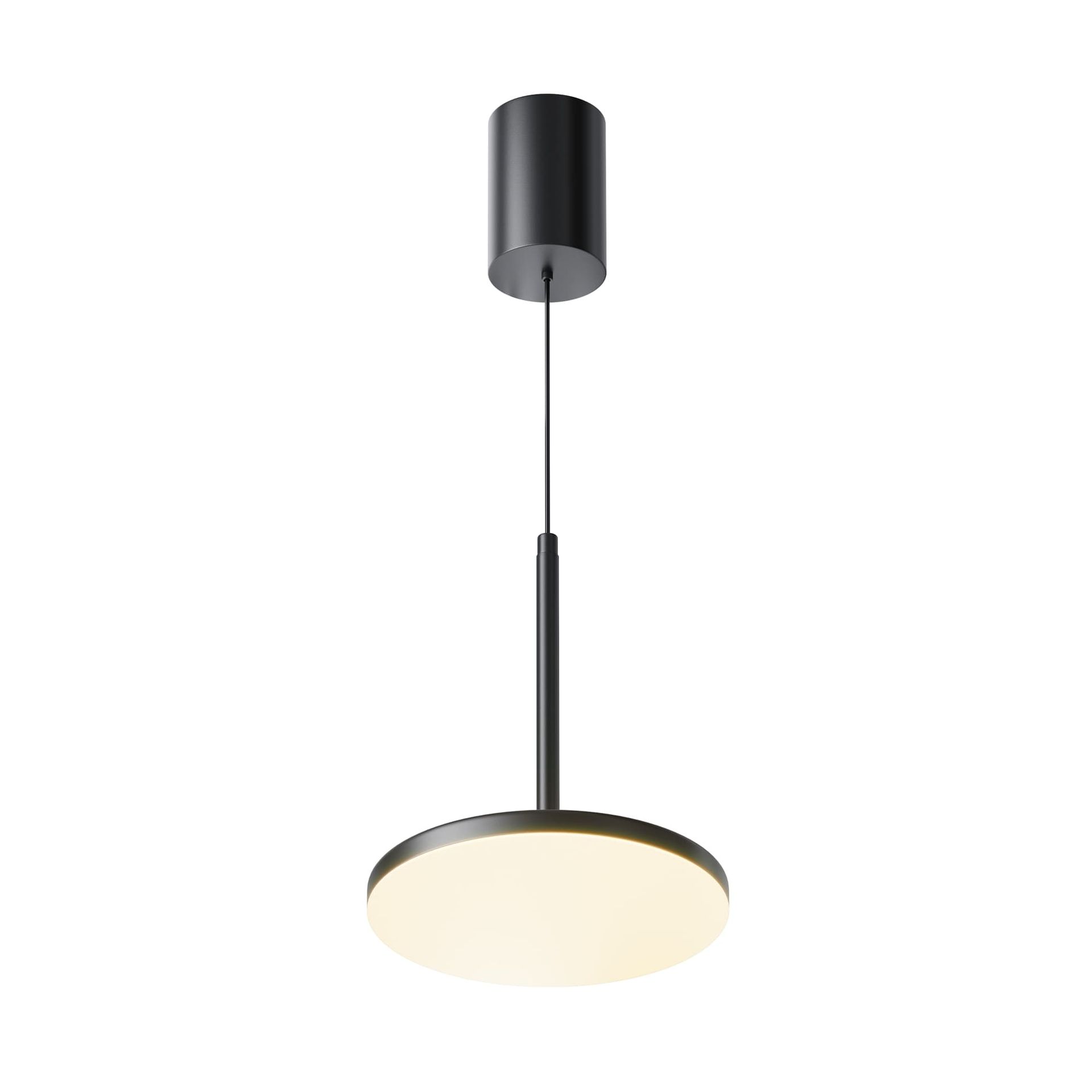 Ledowa, nowoczesna lampa wisząca P076PL-L12W3K-B z serii PLATO