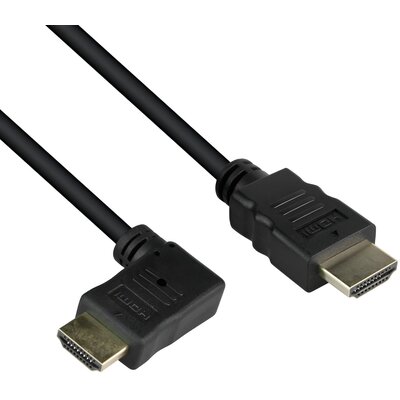 Kabel DPM HDMI to HDMI wtyk kątowy płaski 1.5 m czarny (BMHDMI15B) (5906881203507)