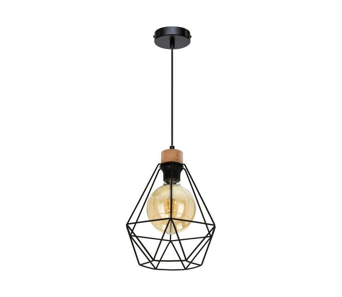 Spot-Light 21822104-Żyrandol na lince DIAMENT 1xE27/60W/230V dub– FSC certyfikowano