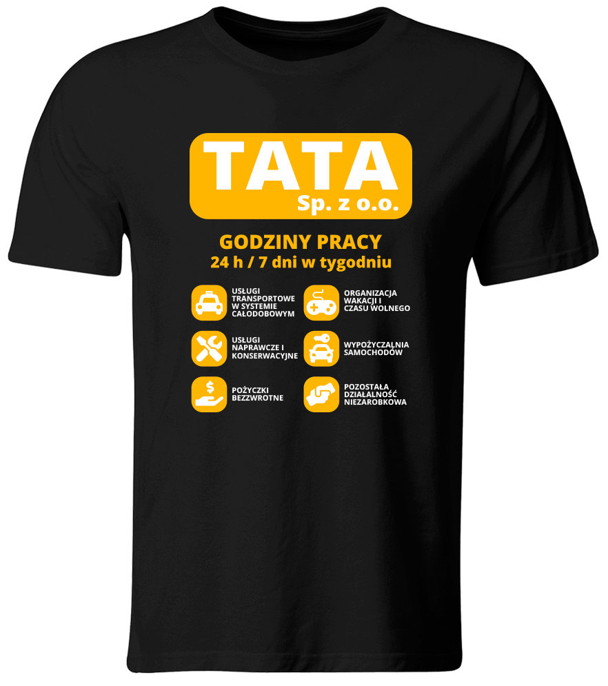 Koszulka dla taty na Dzień Ojca, prezent, z nadrukiem, rozmiar L