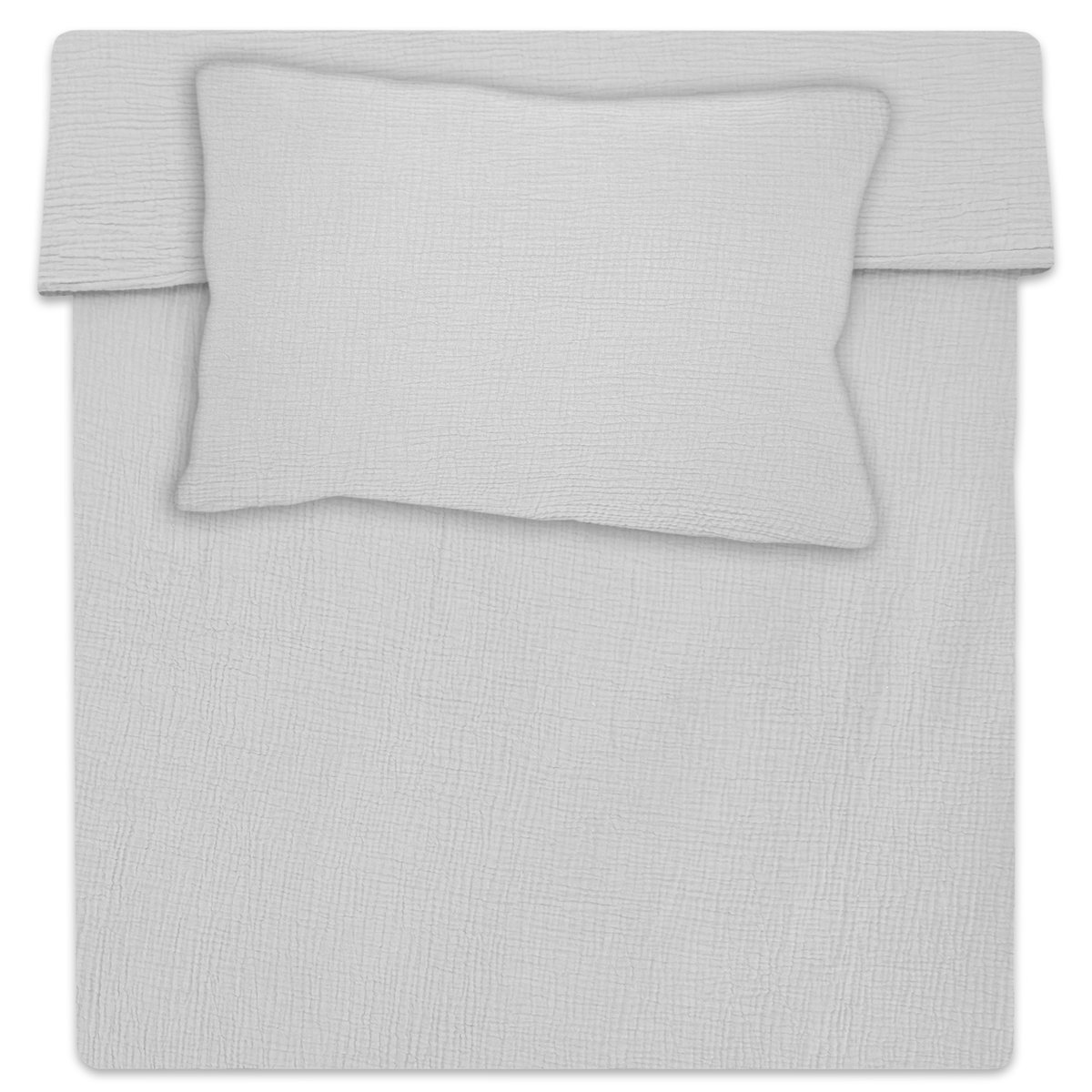 Komplet pościeli dziecięcej 90 x 120 cm - Zestaw pościeli dla dzieci z poduszką i kołdrą 40x60 szary