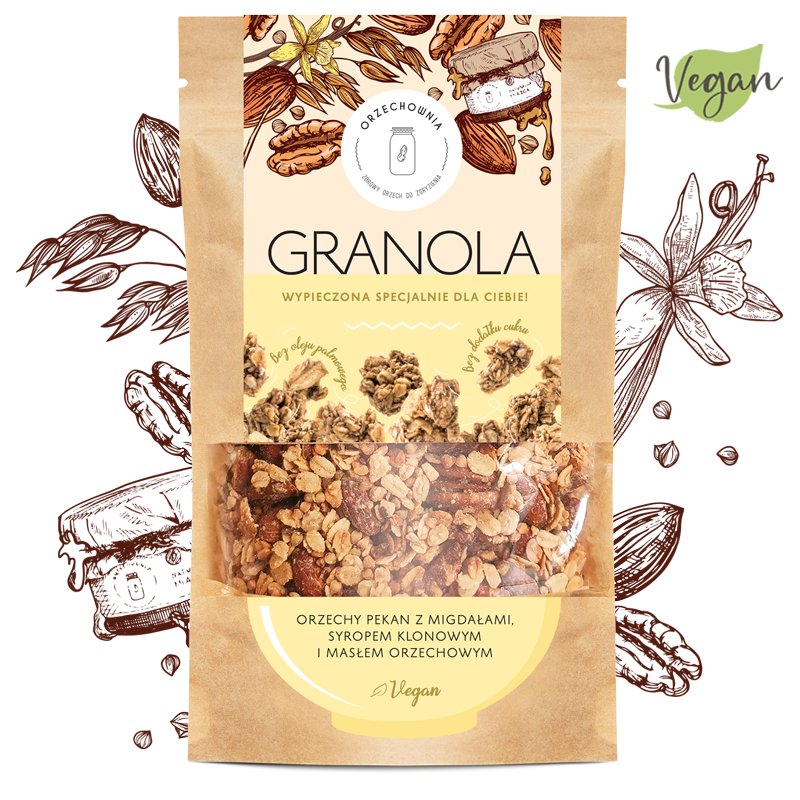 Orzechownia Granola orzechy pekan z migdałami, 320
