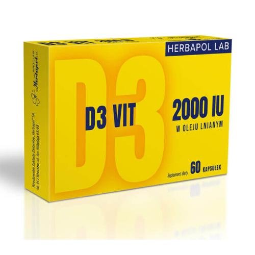 Suplement diety, D3 Vit 2000 Herbapol Lab, 60kaps.