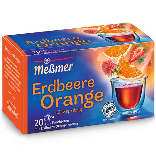 Herbata MESSMER Erdbeere Orange truskawka pomarańcz 20x2,25 45g