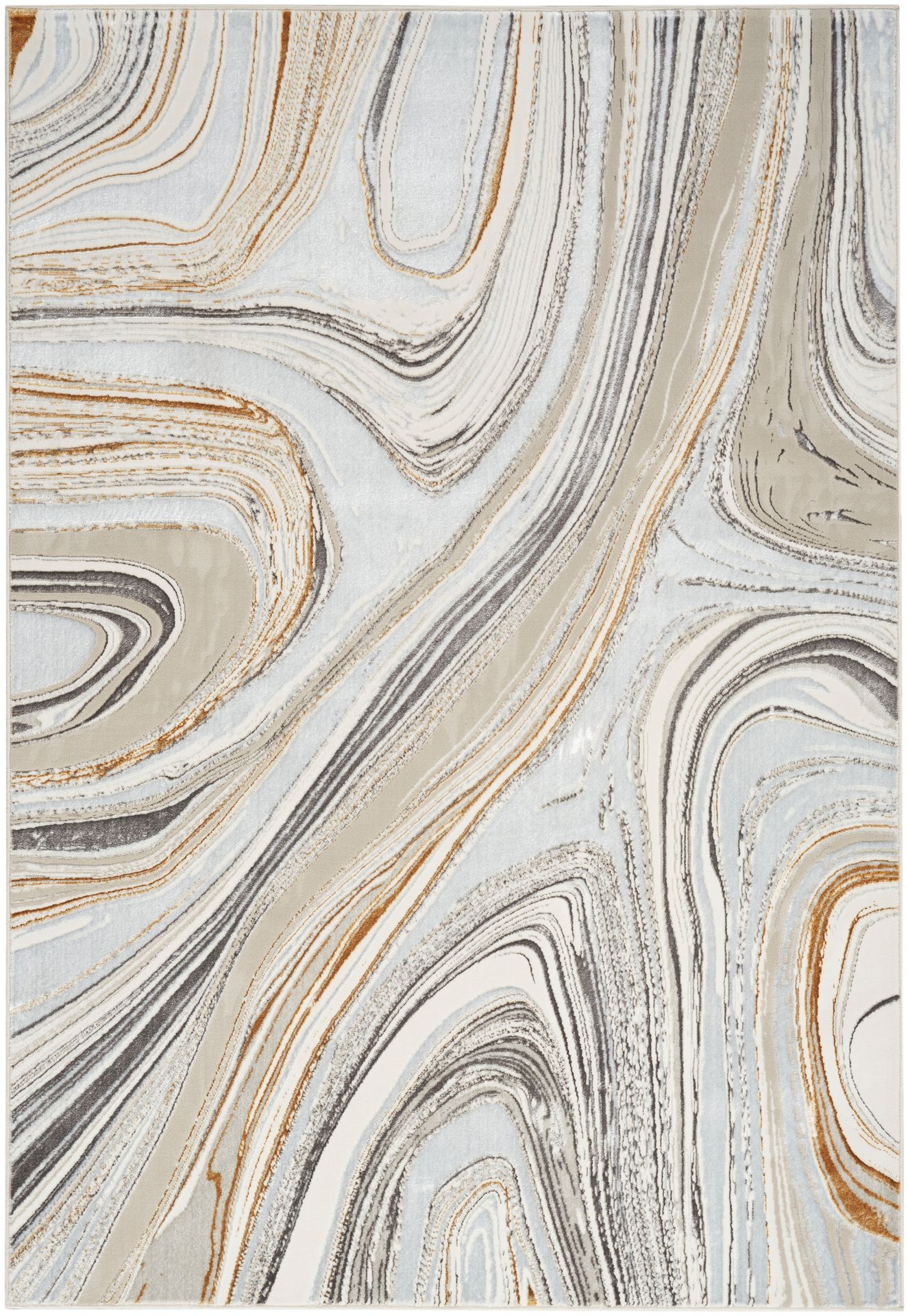 Dywan Nowoczesny Glitz Grey Gold
