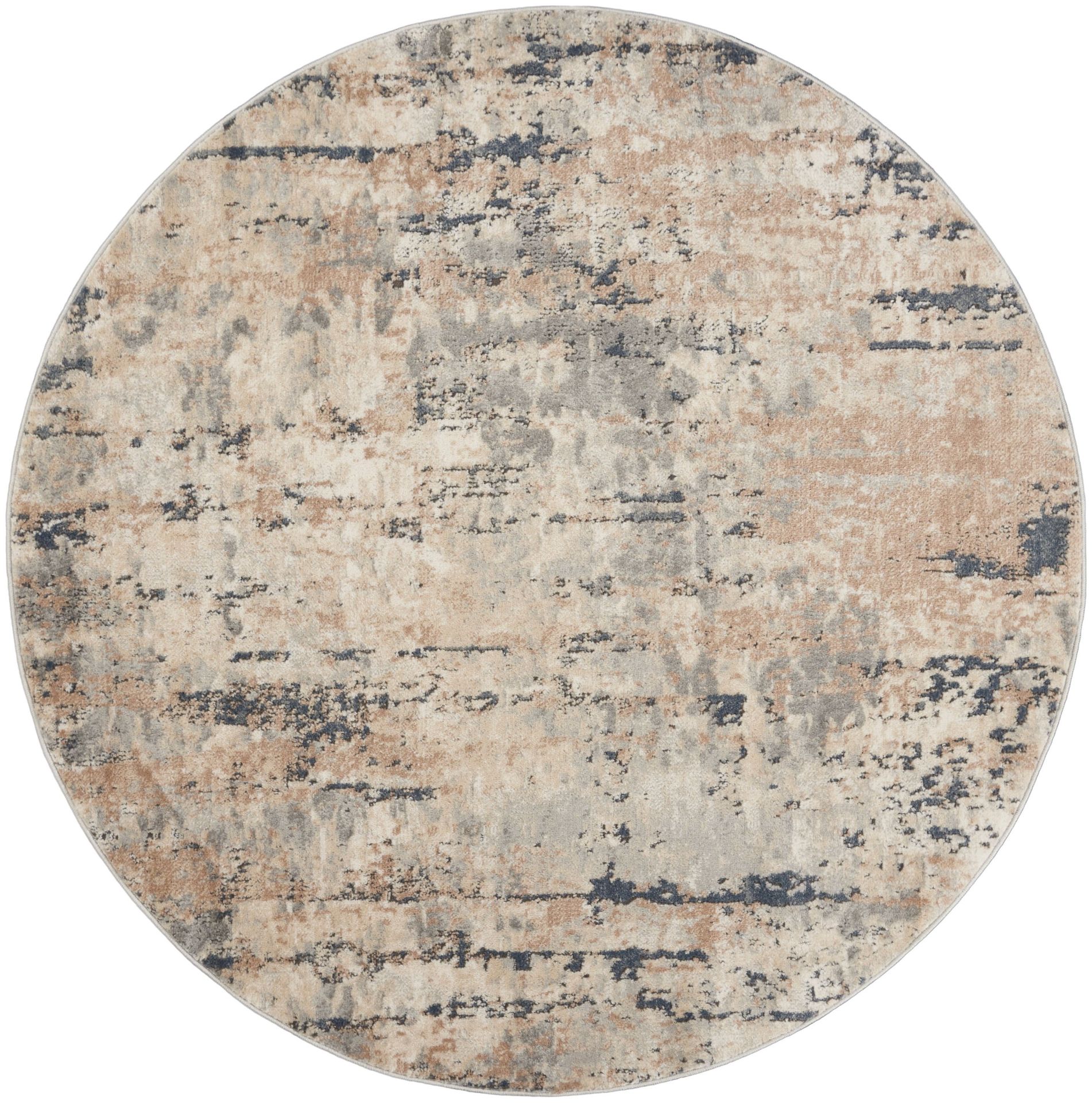 Dywan Nowoczesny Quarry Beige Grey Round