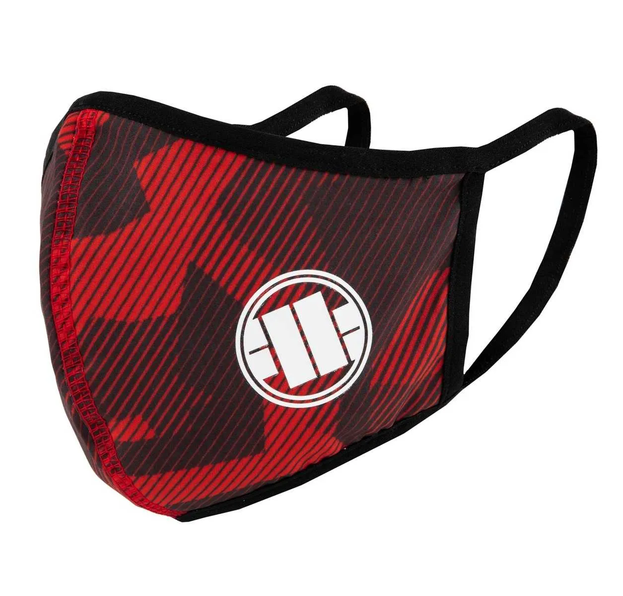Maska ochronna PITBULL Camo Logo - Czerwona