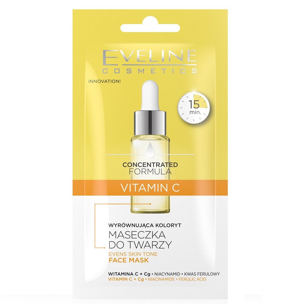 Skoncentrowana formuła wyrównująca koloryt maseczka do twarzy Vitamin C 8ml