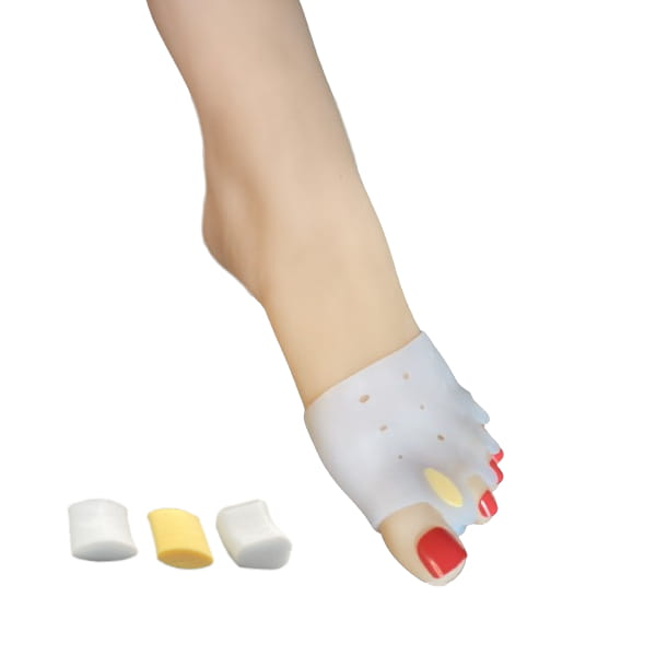 SEPARATOR WSZYSTKICH PALCÓW Z OSŁONĄ ŚRÓDSTOPIA BIAŁY + 3 KLINY DO REGULACJI NA HALUKSY