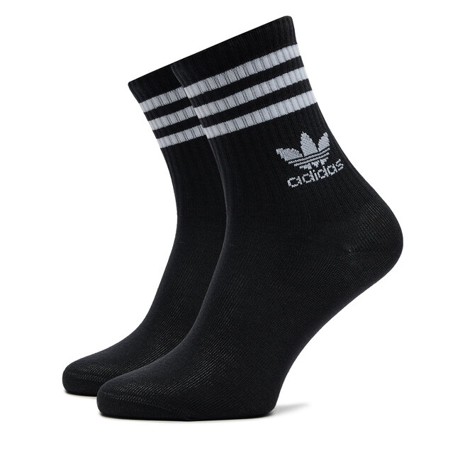 Zestaw 3 par wysokich skarpet unisex adidas Mid Cut Crew IL5022 Czarny