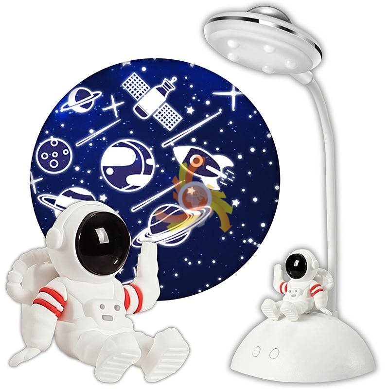 Lampka biurkowa nocna projektor Astronauta UFO