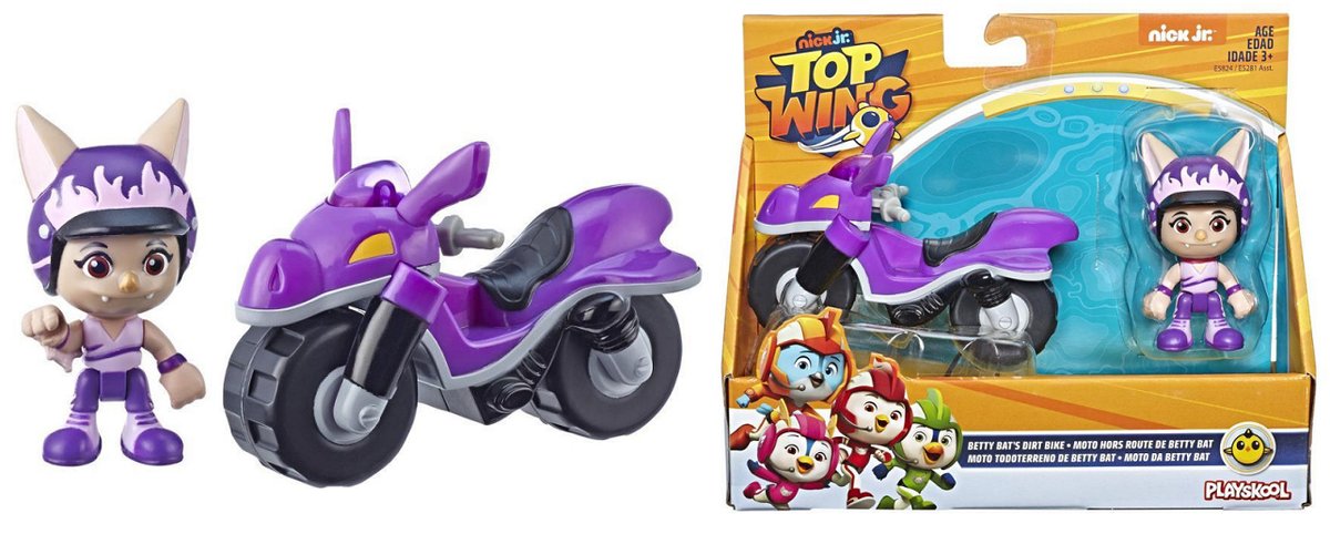Hasbro Top Wing figurka Betty z motocyklem E5824