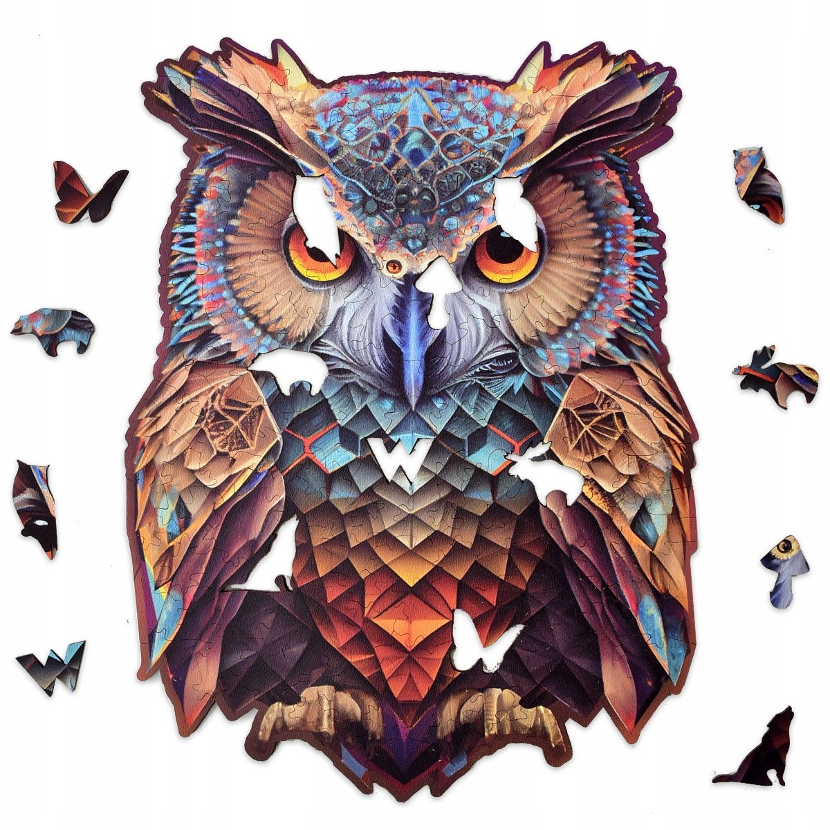 Puzzle Sowa 140 elementów trudne Puzzle Drewniane Sowa L