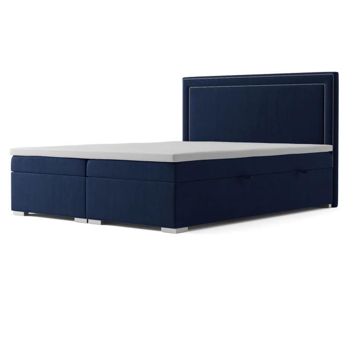 Łóżko kontynentalne z pojemnikiem i topperem QUARTO | 160x200 | Kolor do wyboru