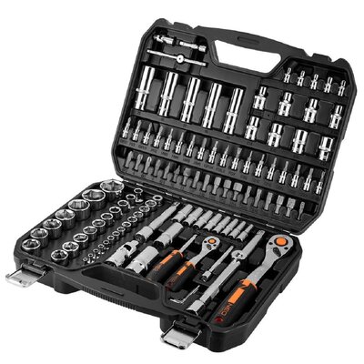 Zestaw narzędzi Neo Klucze nasadowe 1/2", 1/4", zestaw 110 elementów Neo 10-211