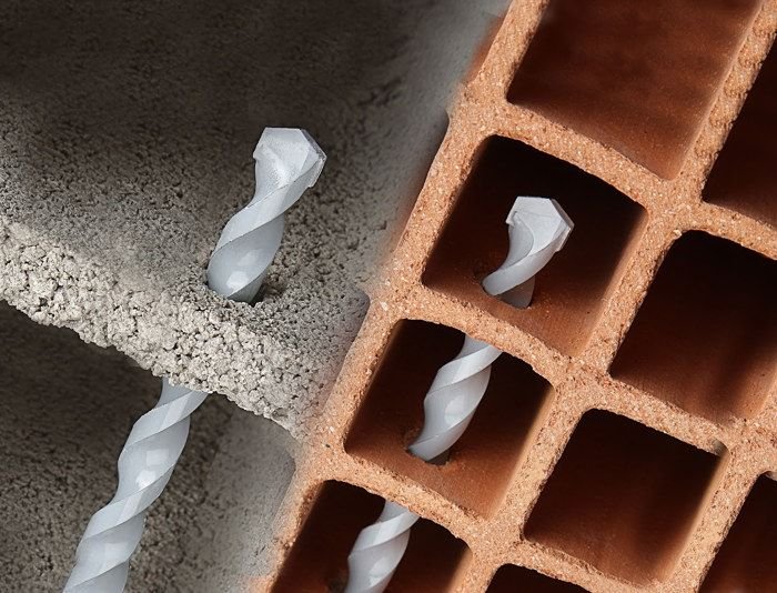 Wiertło do betonu WALLSTER 2 frezy SDS plus - 104 Ø 14 Długość. Przydatne 200 Długie. razem 260