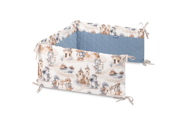 Ochraniacz Do Łóżeczka Muślin Smoki Jeans