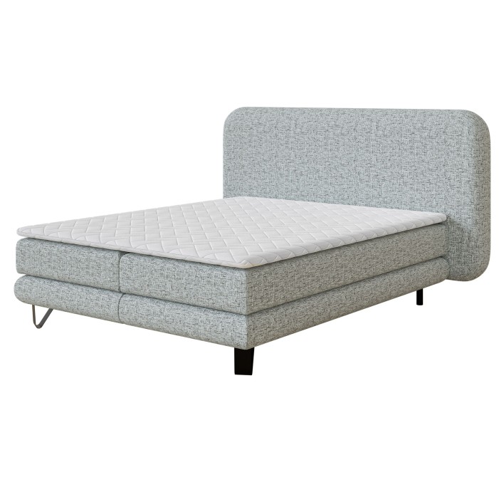 Łóżko kontynentalne z topperem REVE | 160x200 | Kolor do wyboru