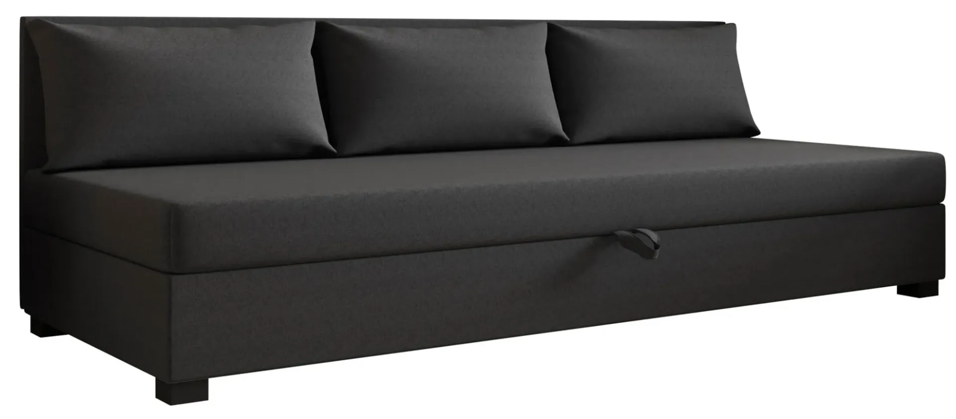 Ciemnoszary pojedynczy tapczan młodzieżowy P1-T02