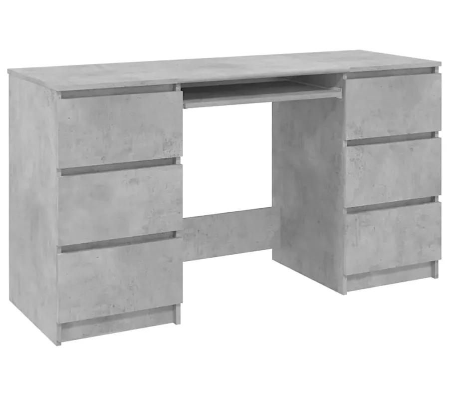 Elior Minimalistyczne biurko w kolorze szarego betonu G7-M08