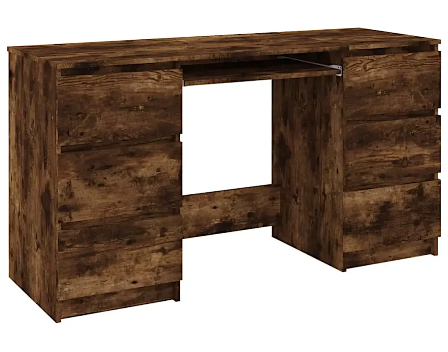 Elior Minimalistyczne biurko w kolorze przydymionego dębu N6-E23