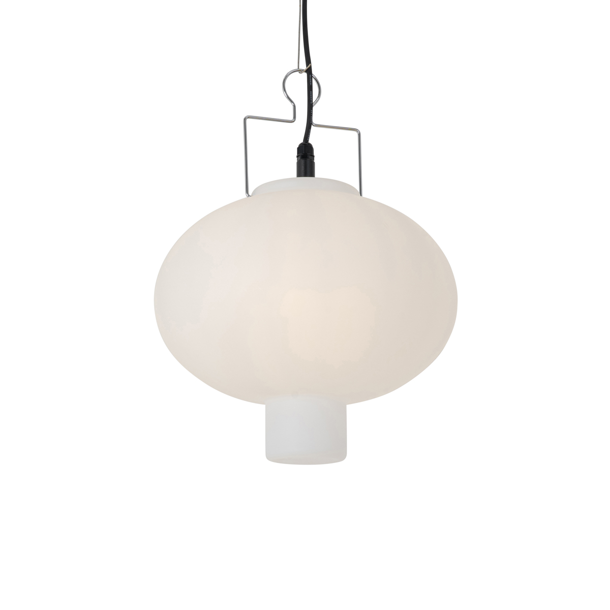 QAZQA Lampa wisząca zewnętrzna biała 35 cm z wtyczką IP44 - Pion