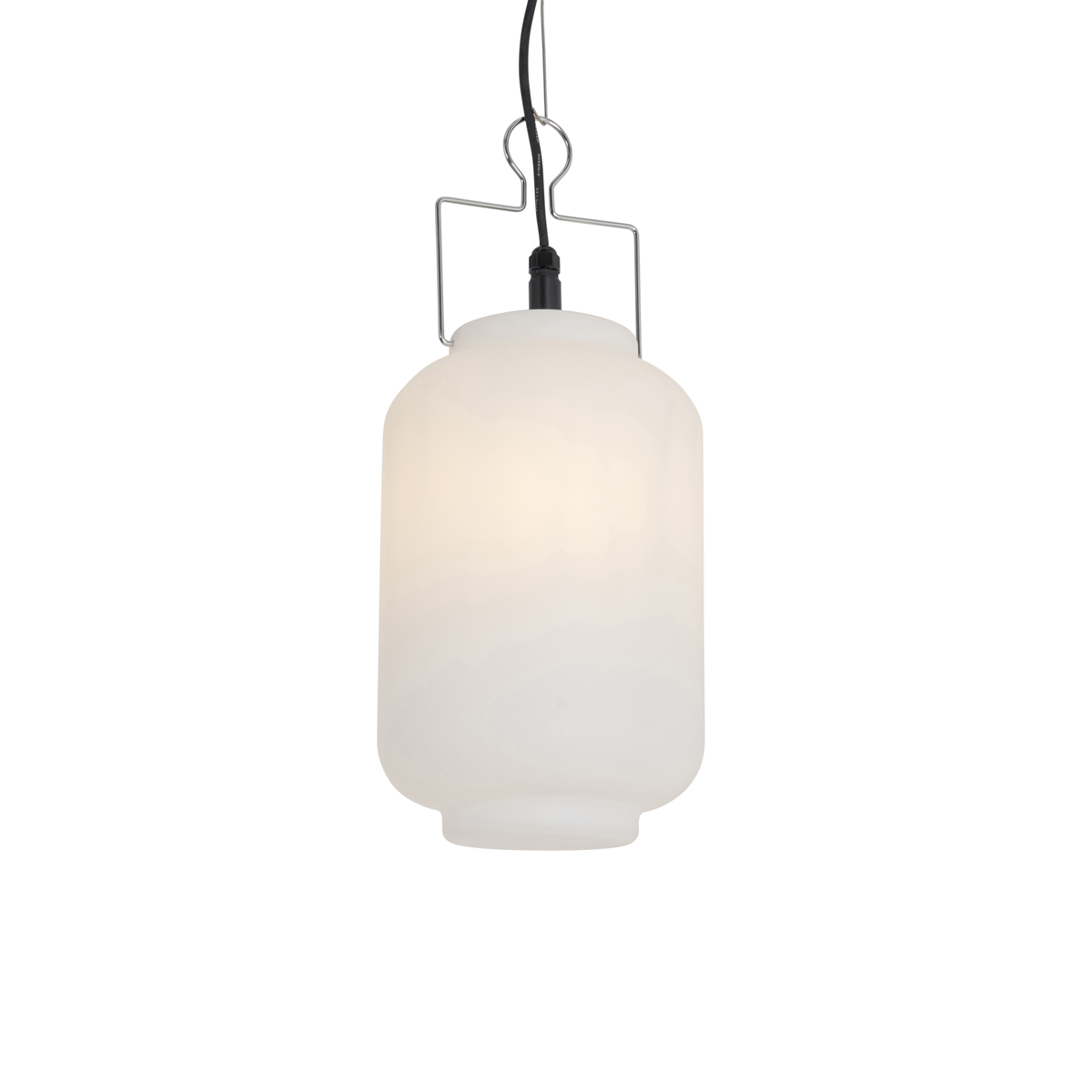 QAZQA Lampa wisząca zewnętrzna biała 20 cm z wtyczką IP44 - Pion