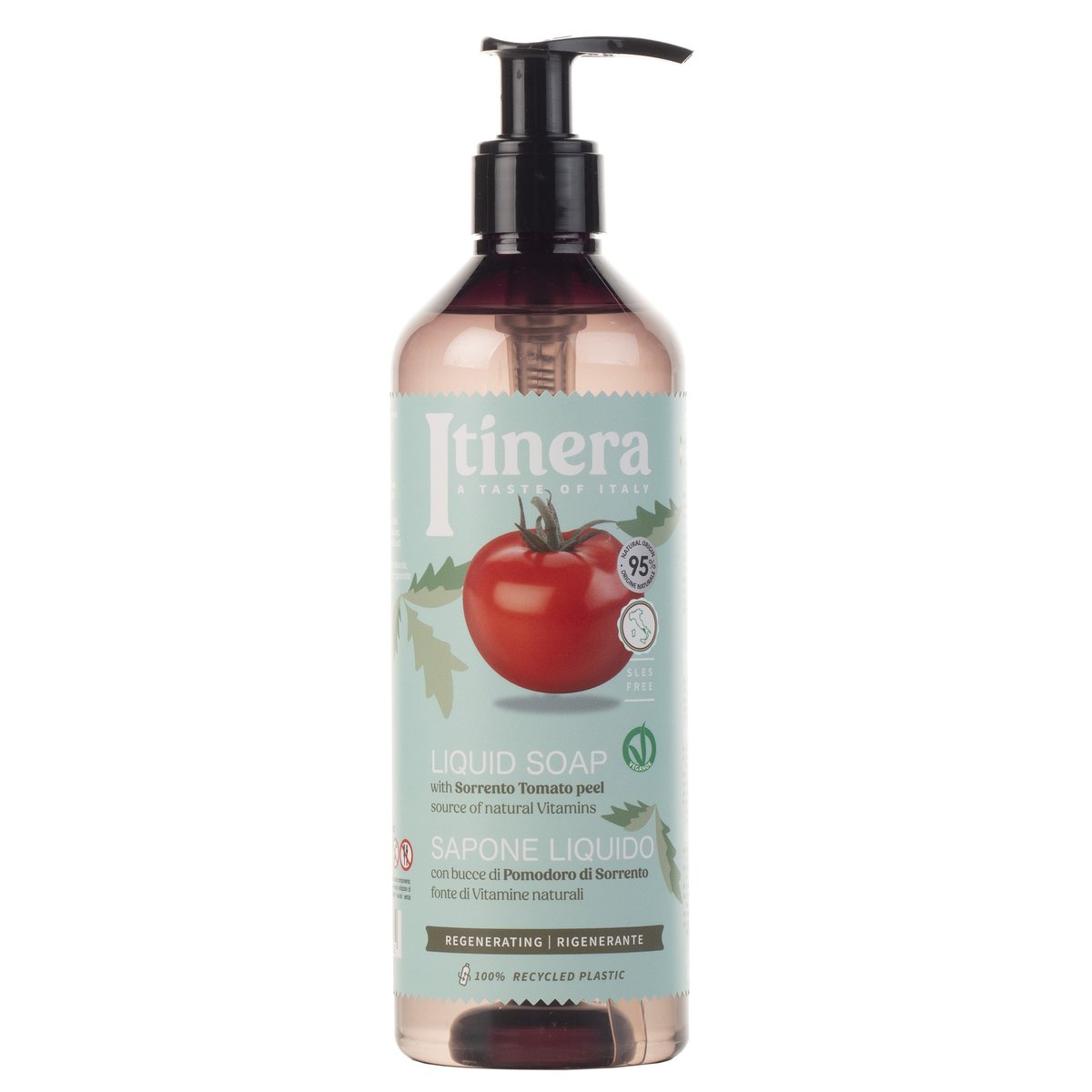 ITINERA Regenerujące mydło w płynie ze skórką pomidora Sorrento, 95% Naturalnych składników 370 ml 1 szt