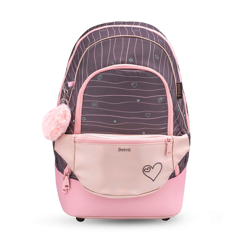 Premium Ergonomiczny plecak szkolny Belmil 2 in 1 Torba szkolna 