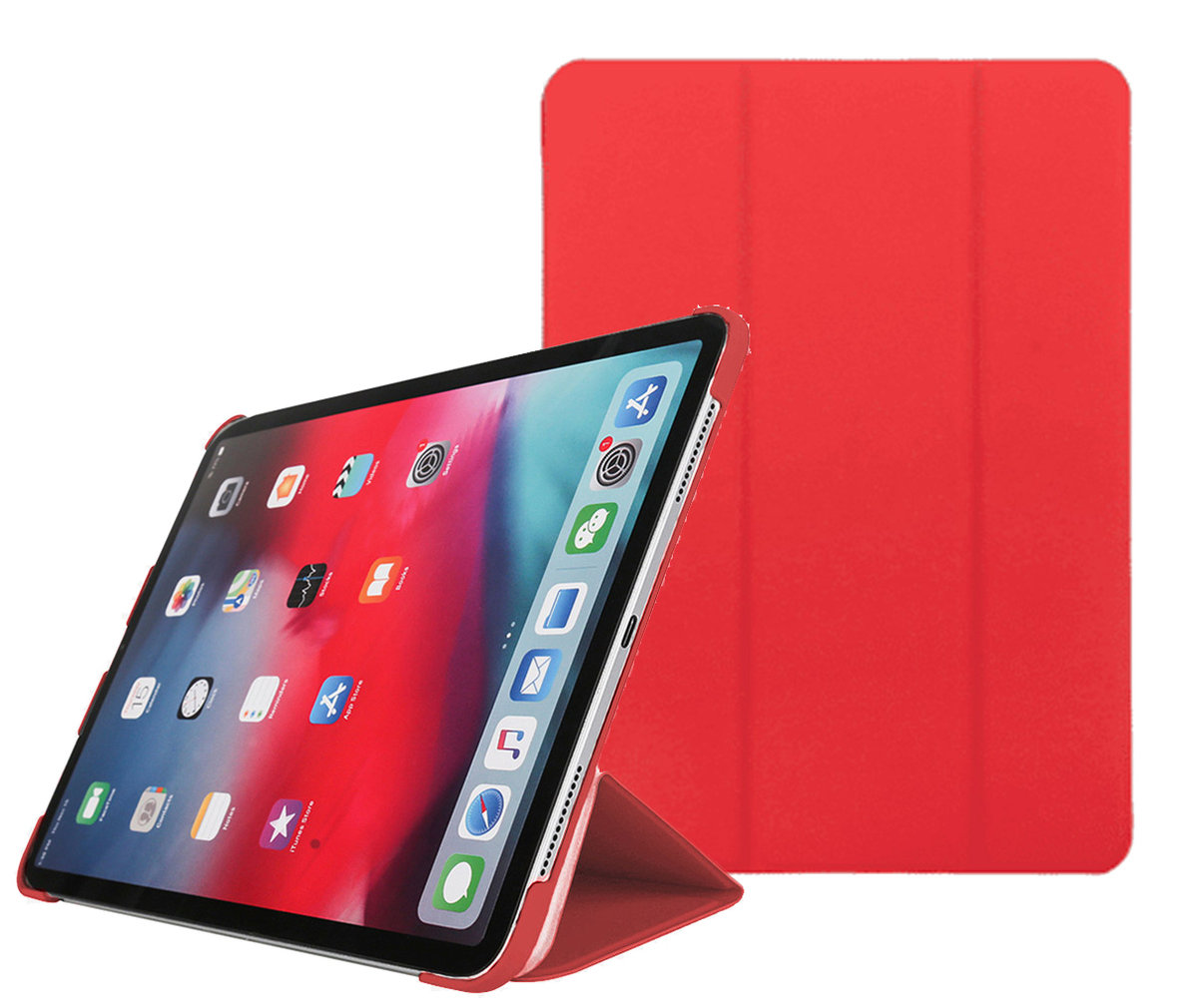 Pomologic Book Case - etui z klapką pokrowiec obudowa ochronna do iPad Air 11 2024 / iPad Air 10.9 4/5g / iPad Pro 11 3/4gen (red)
