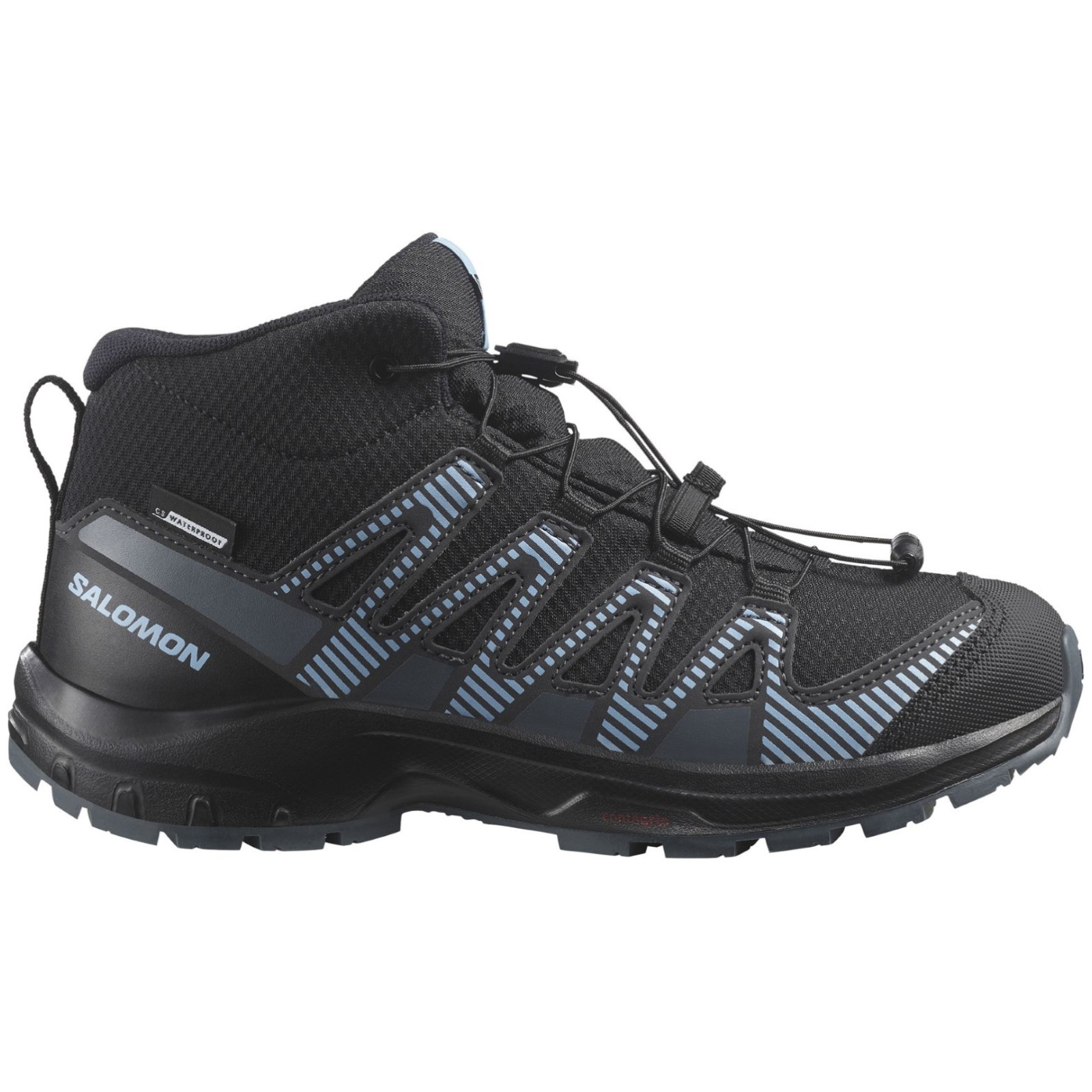 Buty dziecięce Salomon Xa Pro V8 Mid Waterproof Rozmiar butów (UE): 33 / Kolor: czarny/niebieski