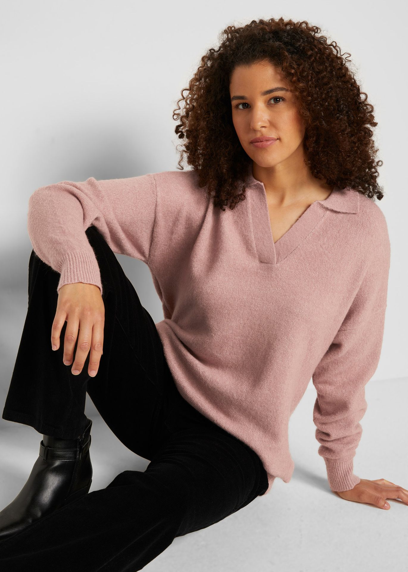 Sweter z kołnierzem - bonprix