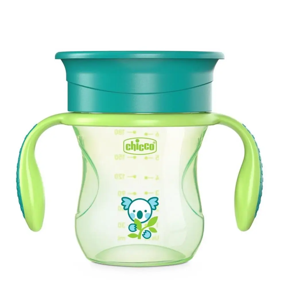 Kubek 360 do nauki smoadzielnego picia 200ml ziel - Chicco