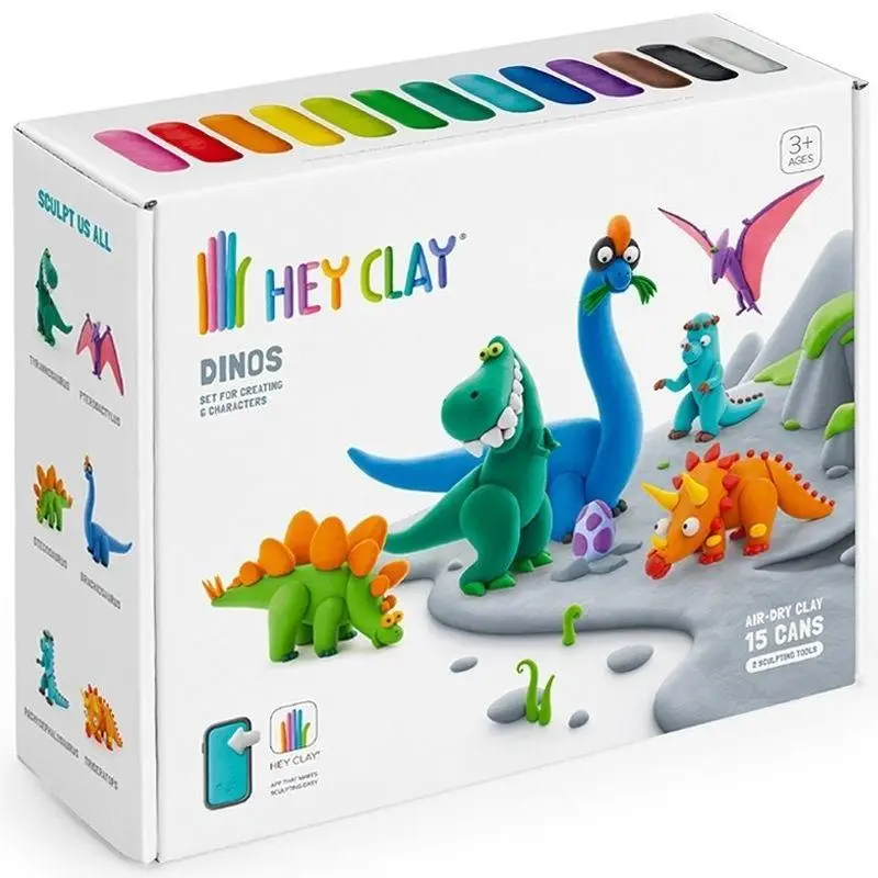 Hey Clay - Zestaw Dinozaury - TM Toys