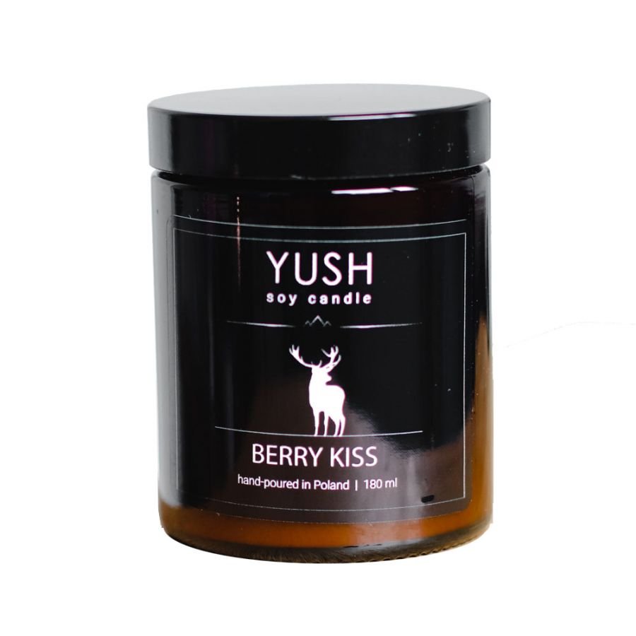 Berry Kiss – Świeca Zapachowa Wanilia Jagoda Jabłko - Yush - 180Ml