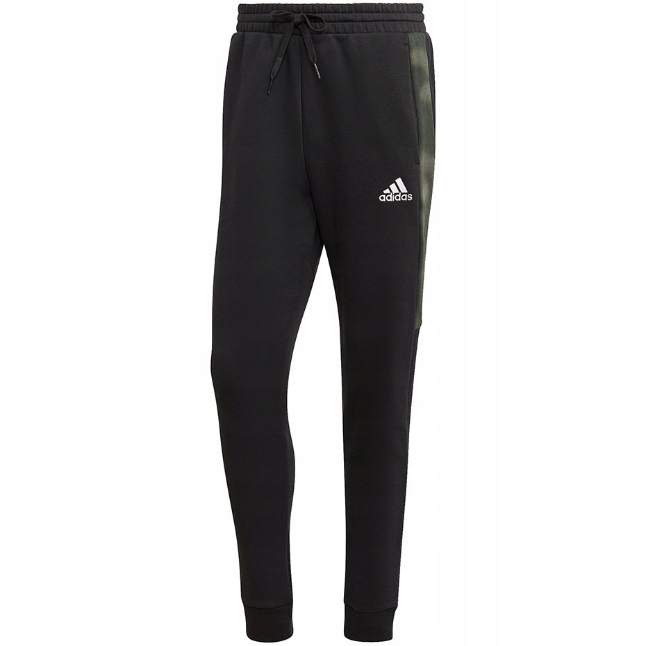 Spodnie męskie adidas Essentials Camo Print Fleece Pant czarne HL6929 S