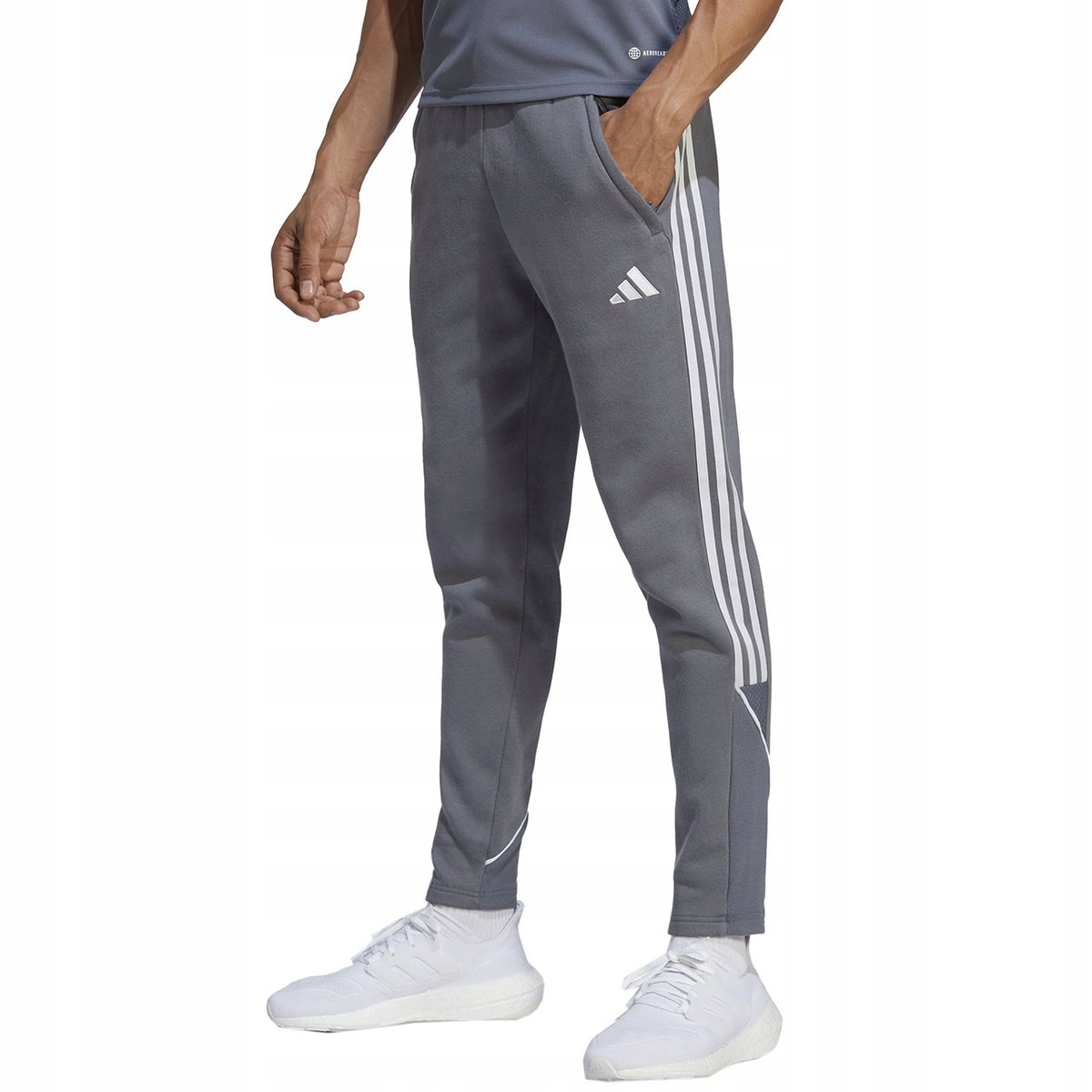 Spodnie męskie adidas Tiro 23 League Sweat Tracksuit Bottoms szare HZ3019 M