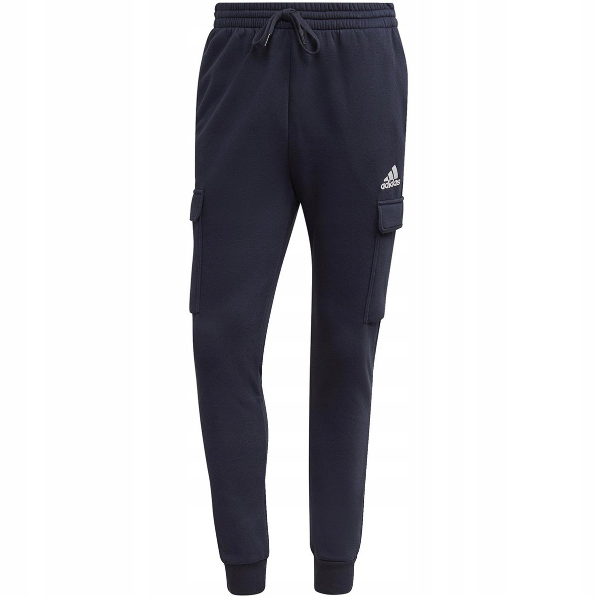 Spodnie męskie adidas Essentials Fleece Regular Tapered Cargo granatowe HL2
