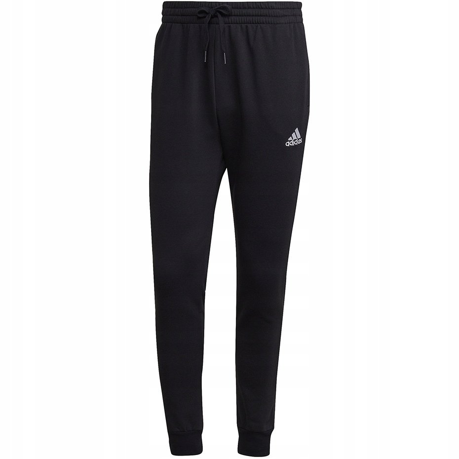 Spodnie męskie adidas Essentials Fleece Regular Tapered czarne HL2236 M